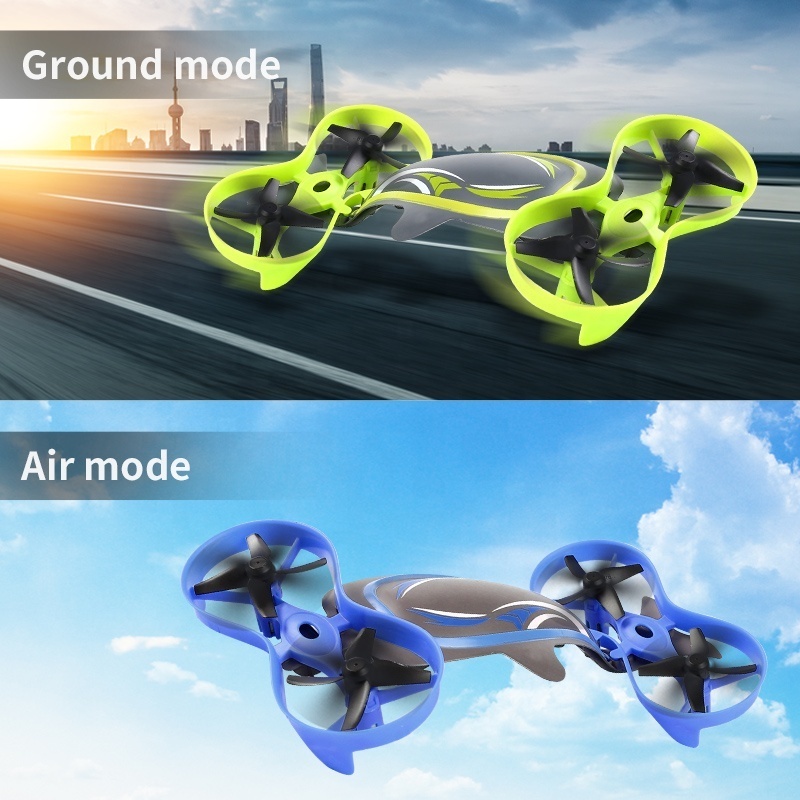 New Arrival 3 in 1 Drone Sea Land and Air Four Axis Vehicle with LED Light 360 Degree Roll Stunt Flying Drone Toy for Children