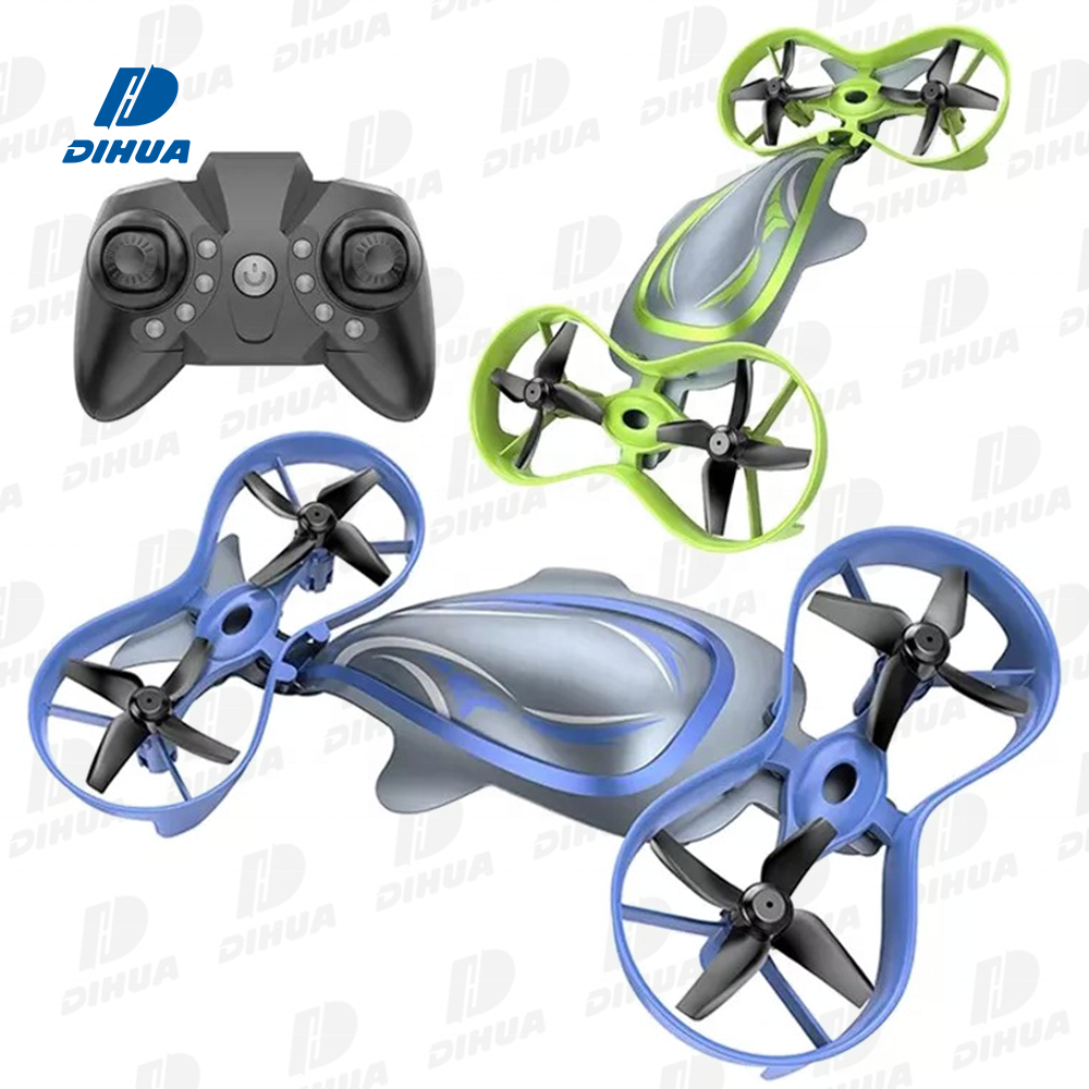 New Arrival 3 in 1 Drone Sea Land and Air Four Axis Vehicle with LED Light 360 Degree Roll Stunt Flying Drone Toy for Children