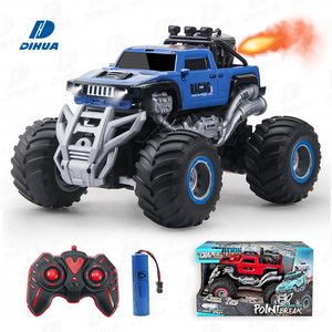 1:16 Scale RC Car Truck Electric Climbing Remote Control Car Cross-Country Monster Truck with Spray Mist Music LED Lights