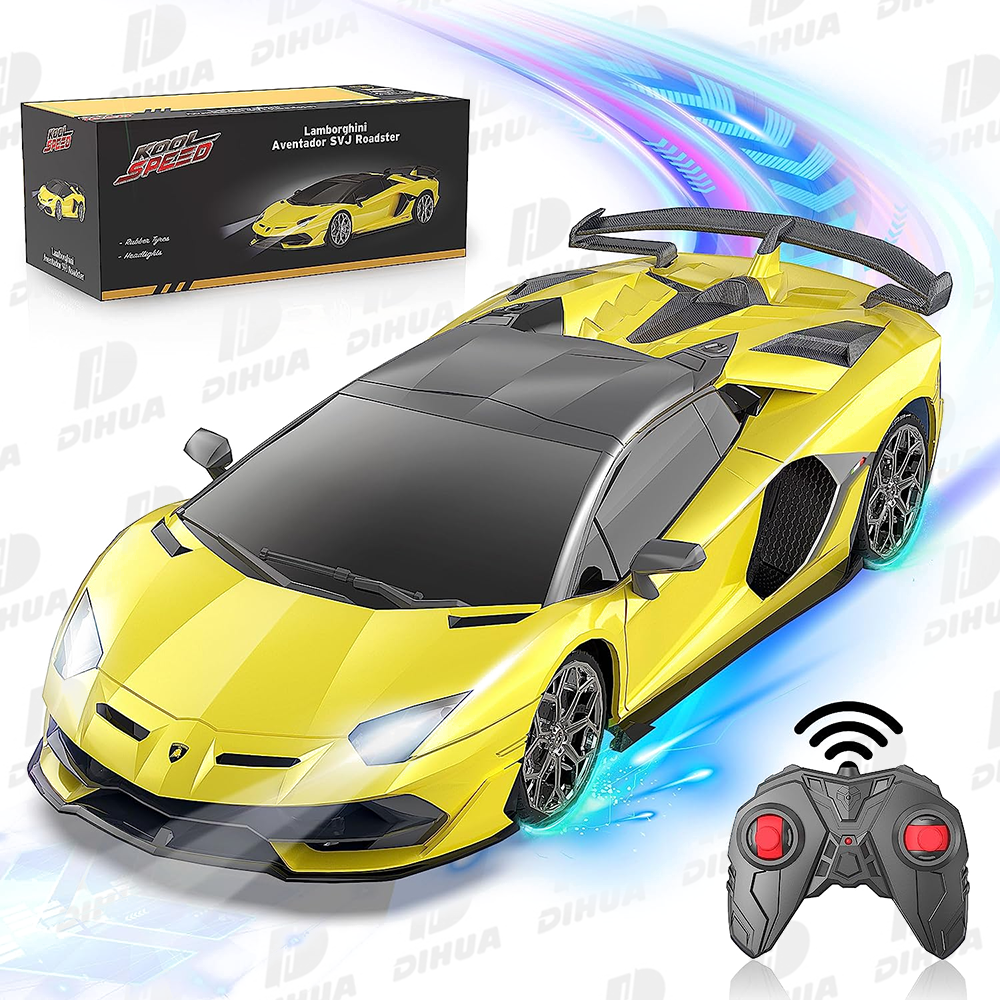 PNC Toy 1:24 Scale 2.4G Kids Lamborghini Aventador SVJ Roadster RC Sports Model Vehicle Toy Remote Control Official Licensed Car