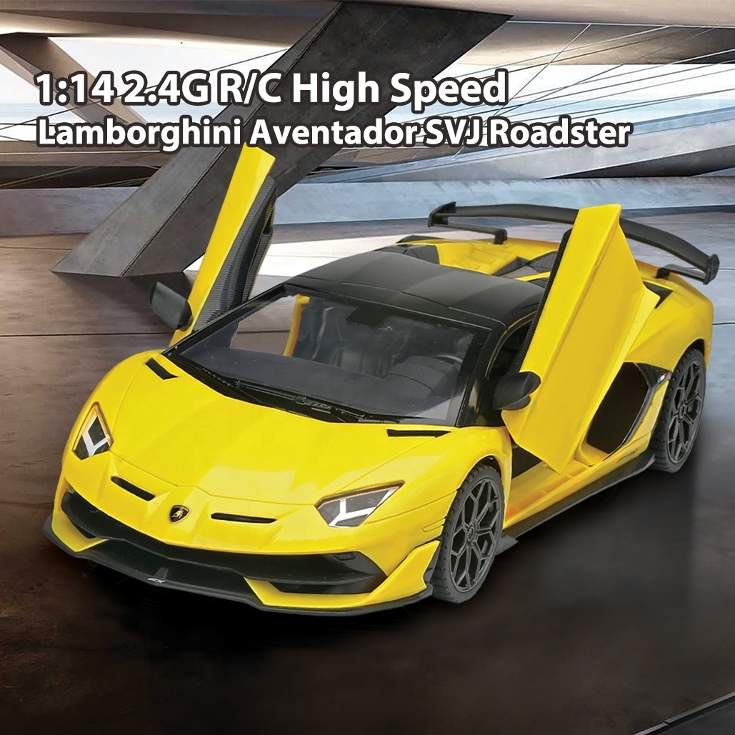 PNC Toy Official Licensed Lamborghini Aventador SVJ Roadster Remote Control Car 1:14 Scale 2.4Ghz RC High Speed Racing Car -12KM