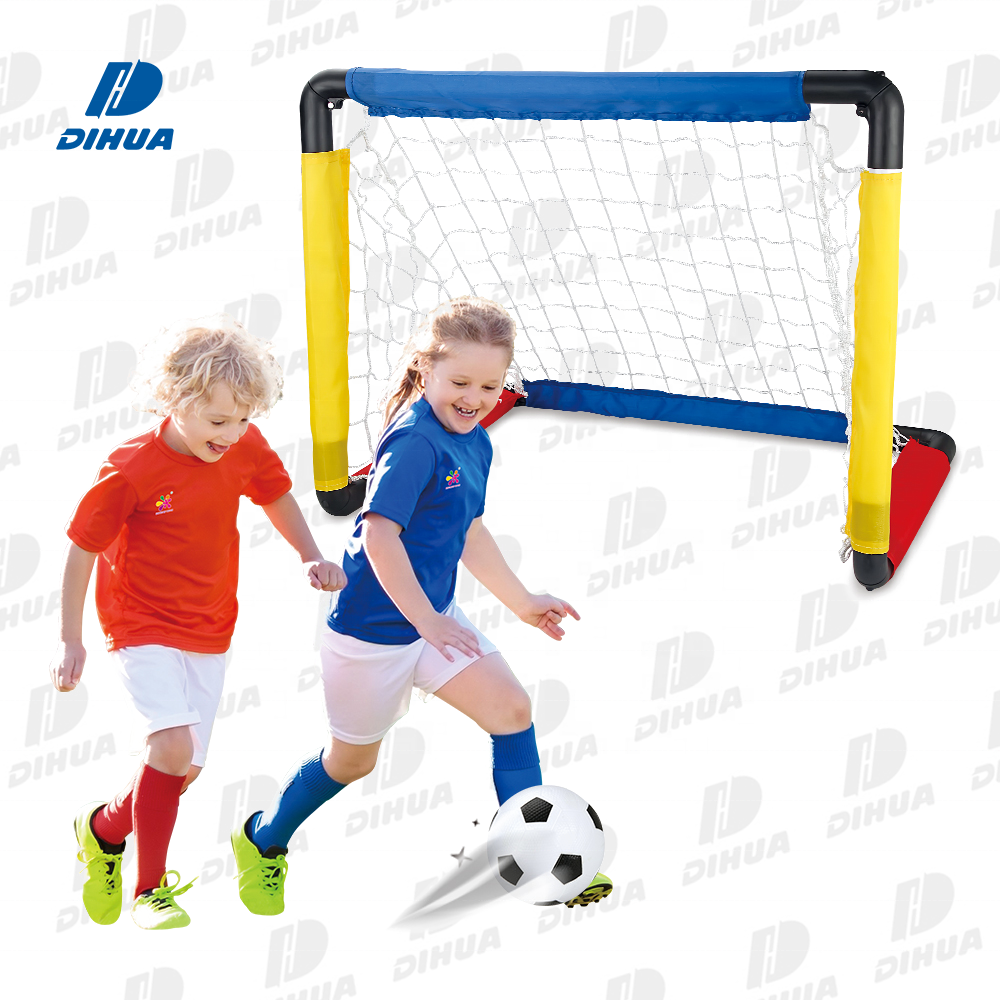 Portable Plastic Football Goal Toy Kids Soccer Toy Outdoor Sport Toy with Ball Football Training Set Backyard Games