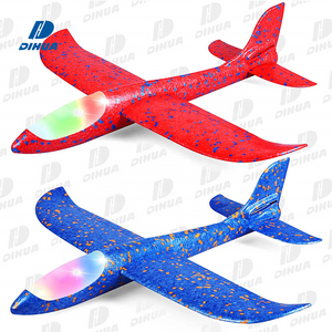 Hand Throwing Plane with Light for Kids LED Fly Plane Glider Toy Manual Throwing Foam Plane Outdoor Sports Toys