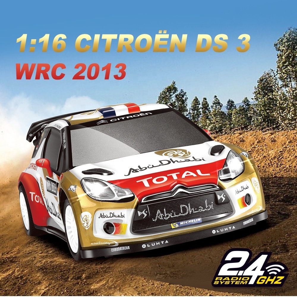 1/16 Scale 2.4G Authorized World Rally Championship Remote Control Car Hobby Citroen DS 3 WRC Vehicle Licensed Rally RC Car Toy