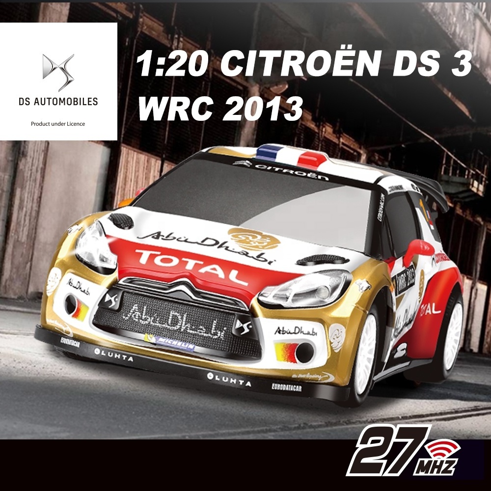 Rc Cars for Adults with High Speed 1:20 Scale All Terrain 9 Km/h Remote Control  Model Vehicle Official Licensed Citroen Ds3 Wrc