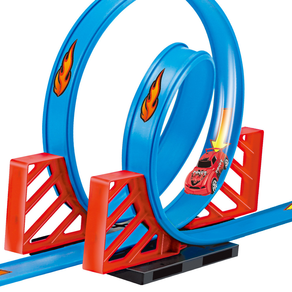 Children Kids Toy Racer Racing Wheels Dual Loop Crash Track Set