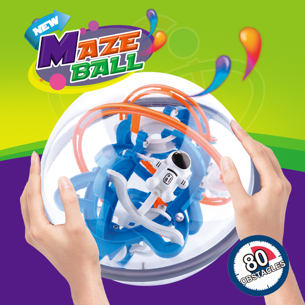 Maze Ball 3D Maze Game with 80 Challenging Obstacles Labyrinth Ball Puzzle Kids Educational Games Toys Magical Ball