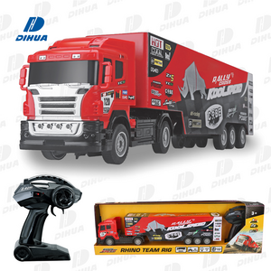 50CM 2.4Ghz RC Container Truck Full Function Remote Control Rally Truck with Light Large Truck Vehicle Toy for Kids