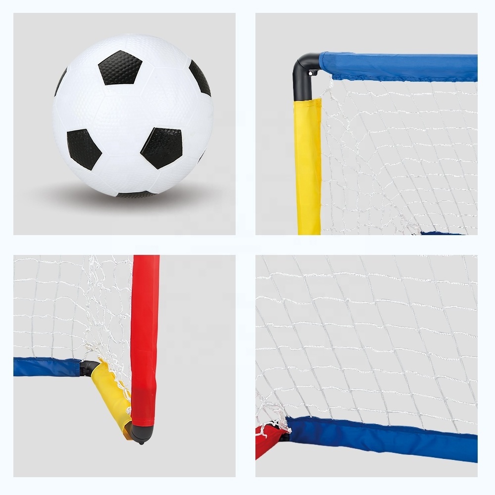 Portable Plastic Football Goal Toy Kids Soccer Toy Outdoor Sport Toy with Ball Football Training Set Backyard Games