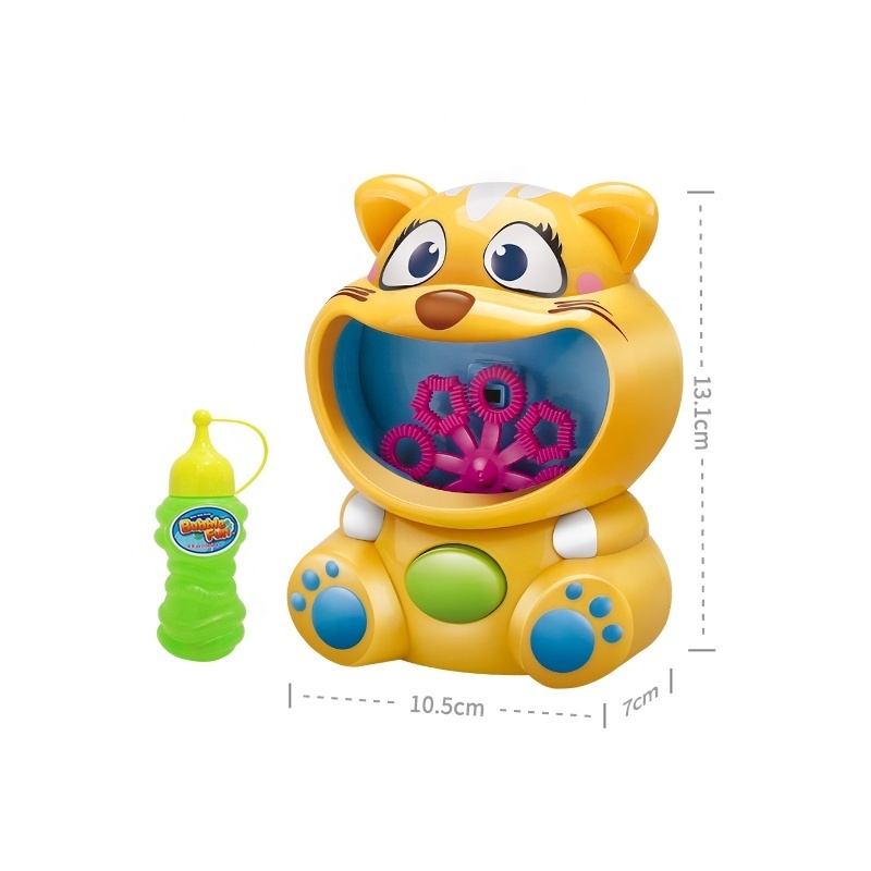 PNC Toys Kids Automatic Cat Bubble Machine 2000+ Bubbles Per Minute Panda Burbujas Soap Blower Maker Baby Bath Indoor Outdoor