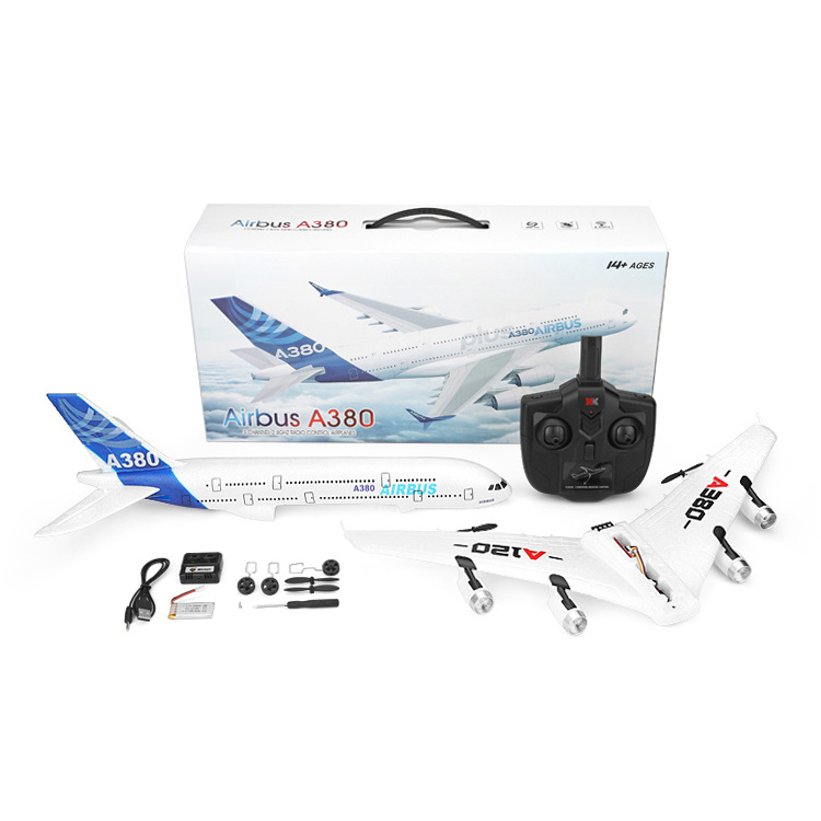 2.4G Remote Control Model Helicopter Durable Styrofoam Airplane RC Aircraft Plane for Kids Boys Girls Beginner A380