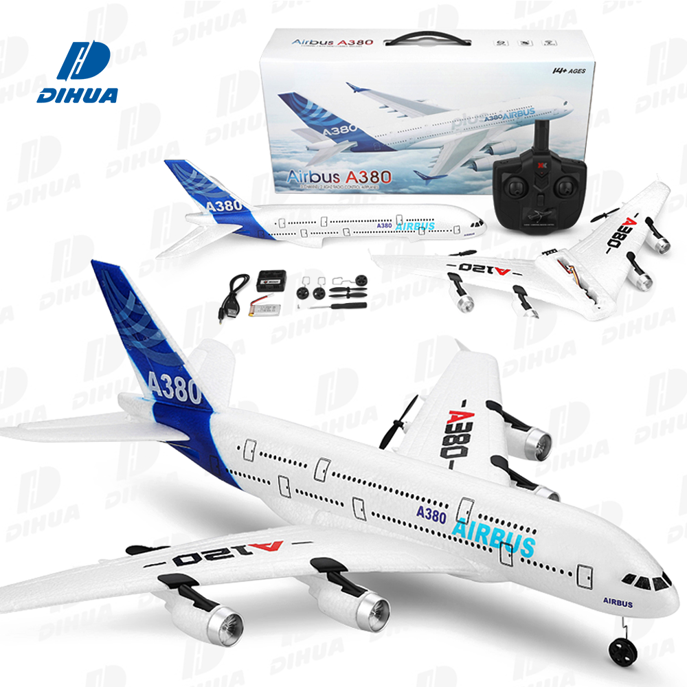 2.4G Remote Control Model Helicopter Durable Styrofoam Airplane RC Aircraft Plane for Kids Boys Girls Beginner A380