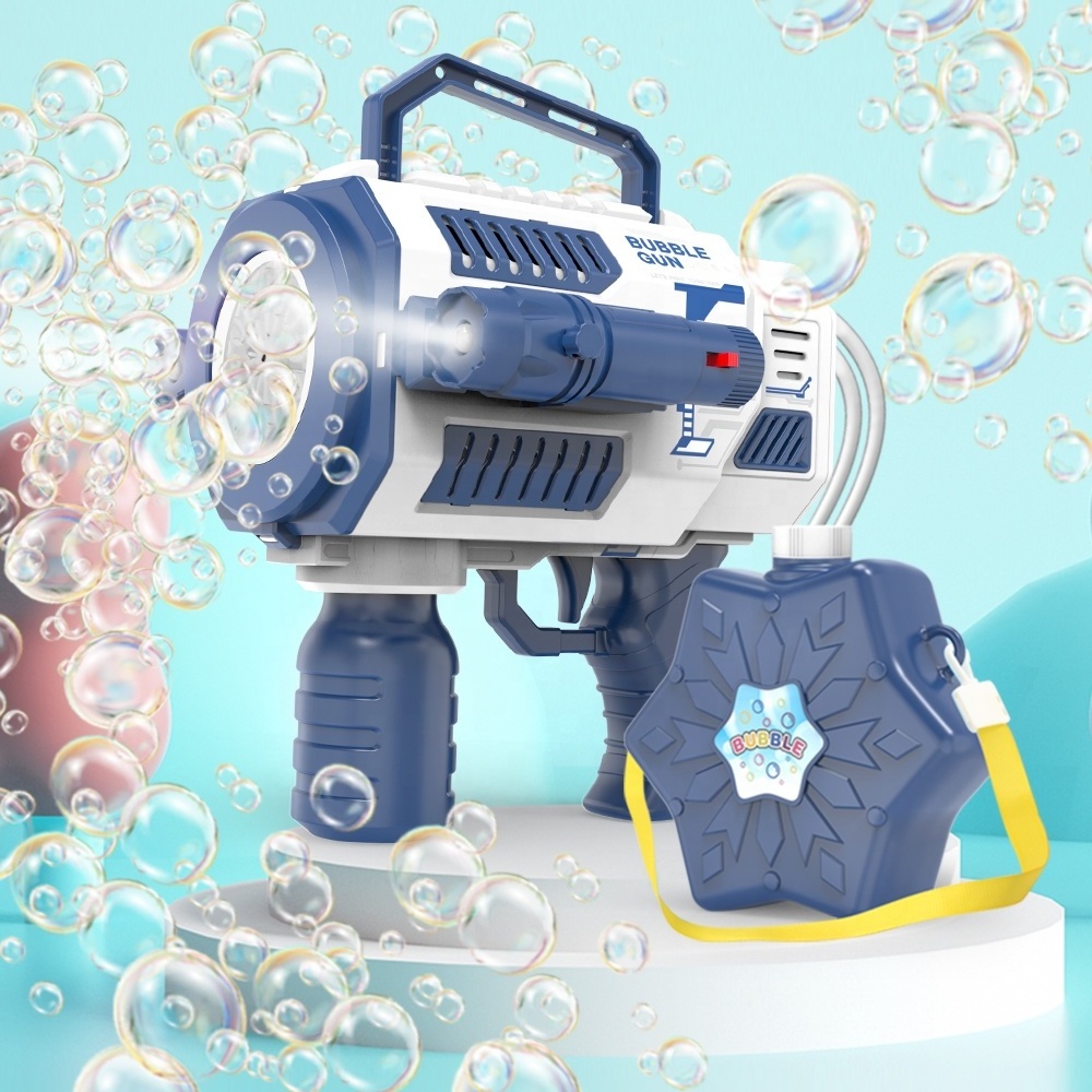 Juguetes De Burbujas 12-Hole Electric Bubbles Gun Kids Outdoor Summer Portable Large Capacity Backpack Bubble Gun No Leak