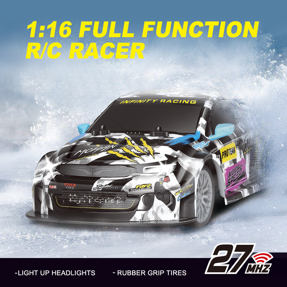 PNC Toys Koolspeed 1:16 Scale Full Function Remote Control Race Car Kids Vehicle Toy F1 Rally RC Racing Car Model w/ Headlight