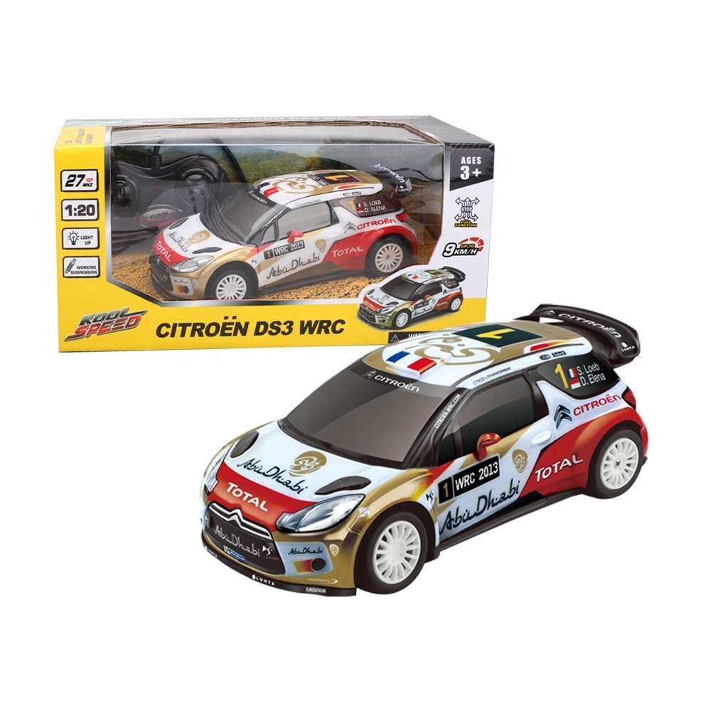 1:20 Scale All Terrain Remote Control Racing Model Rally Vehicle for Kids Official Licensed CITROEN DS 3 WRC Hobby RC Car