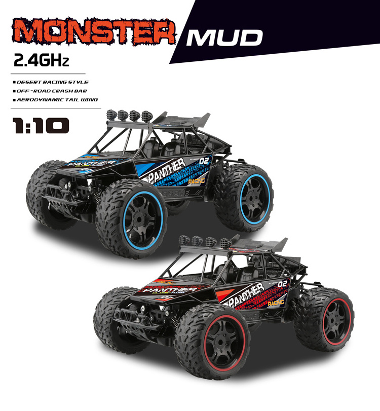 1:10 Scale Large RC Cars Speed - Boys Big Remote Control Car Off Road Monster Truck Electric - All Terrain Toys Trucks for Kids