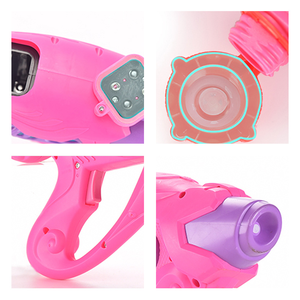 Pink Purple Electric Water Spray Gun for Kids Girls Super Soaker Toys with Lights, Plastic Water Gun for Outdoor Game in Summer