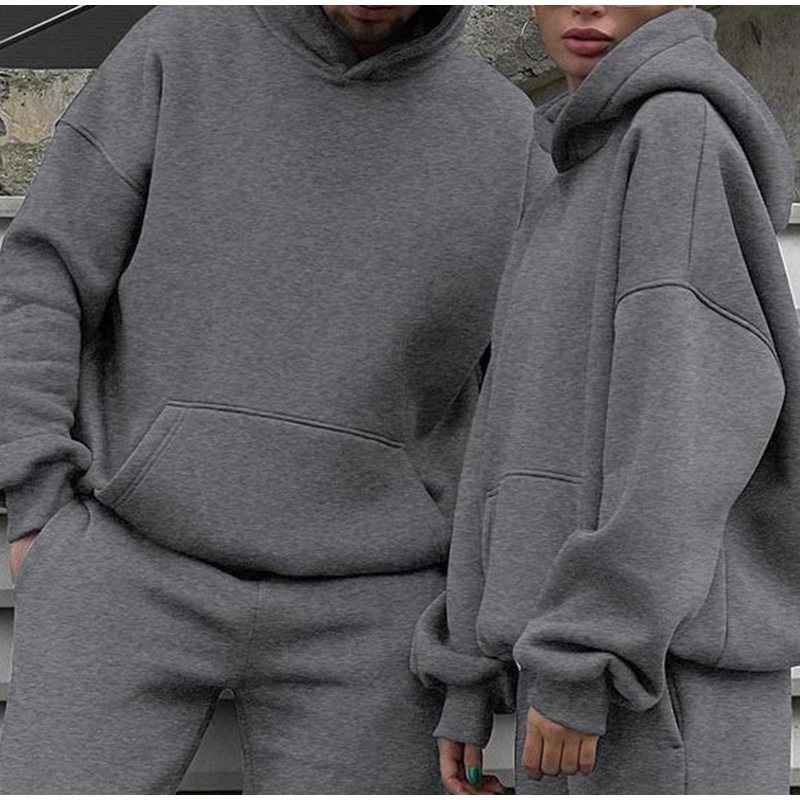 2023 Unisex Sweatsuit 2 Piece Set Women men Jogging Suits Wholesale Winter Fleece Sports Two Piece Pants Set Tracksuits