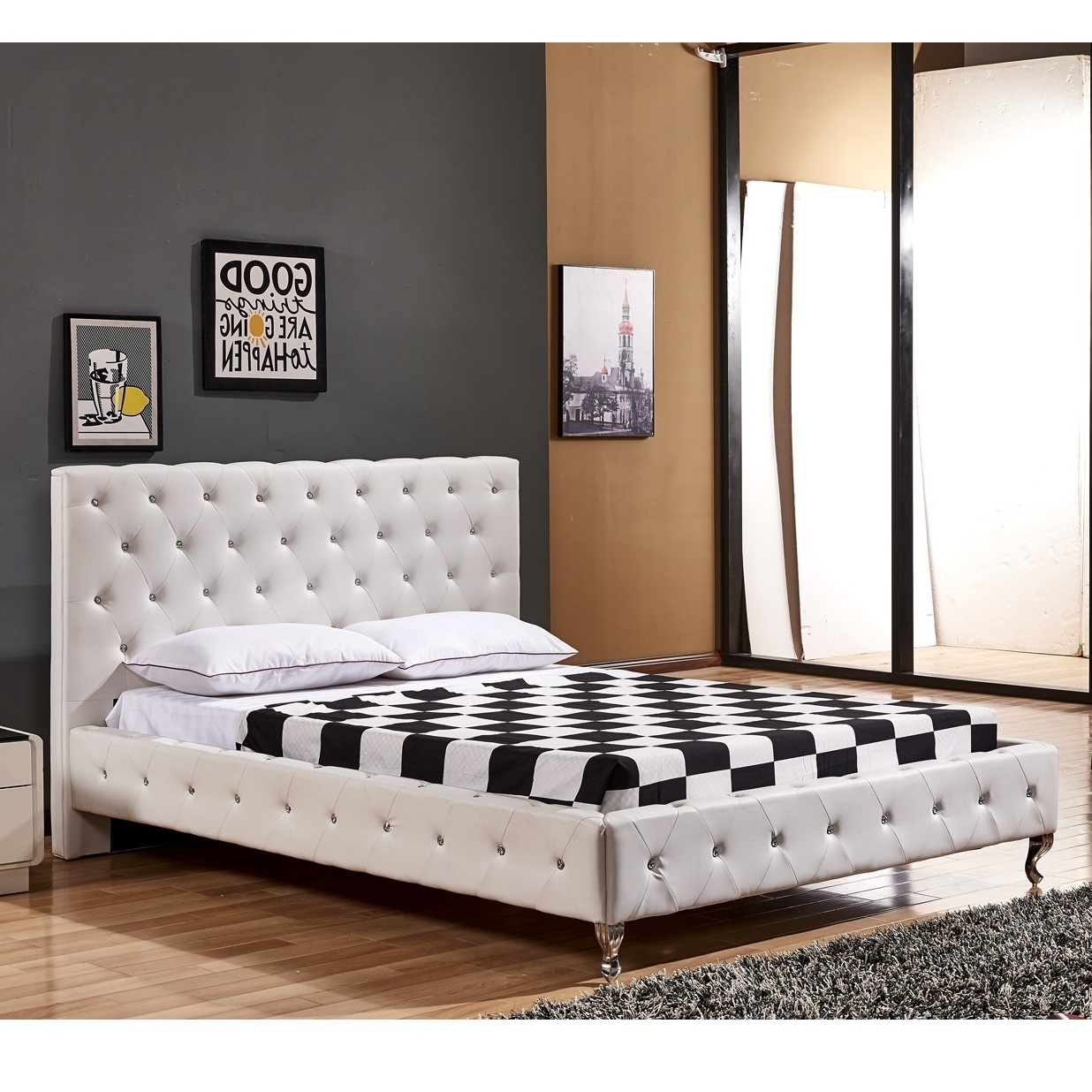 New Indian Furniture Bedroom Sleeping Double Bedroom Bed