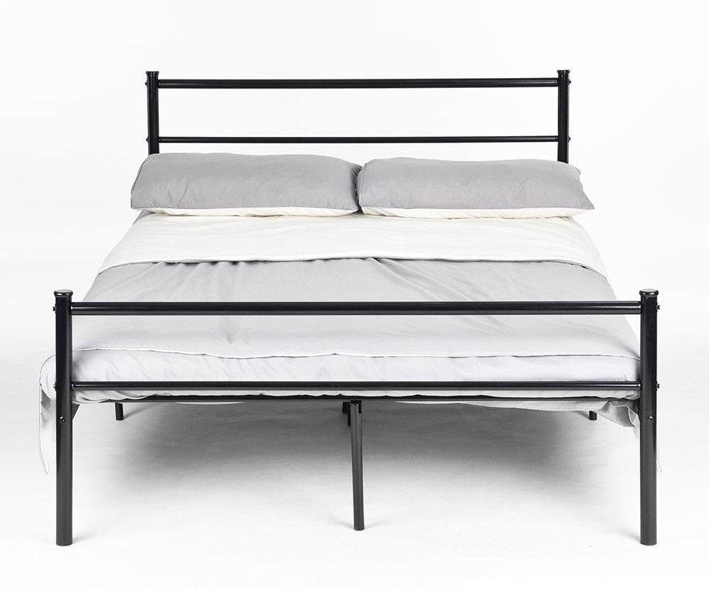 3ft,4ft6 Single,Double Metal Bed Frame in Black Additional Support bedframe