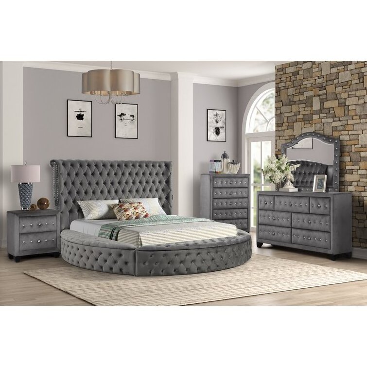 Modern Bedroom Furniture with Multimedia round bed