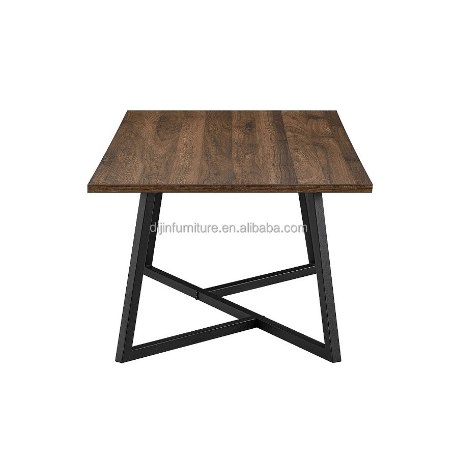 Cheap Simple Design Large Home Cafe Table MDF Top Living Room Furniture Coffee Table with Metal Legs