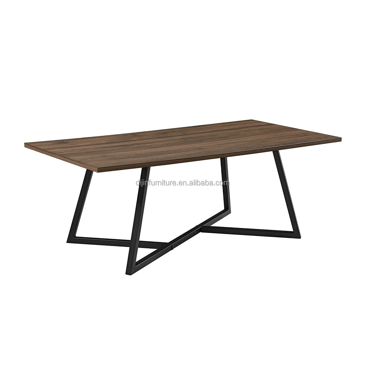 Cheap Simple Design Large Home Cafe Table MDF Top Living Room Furniture Coffee Table with Metal Legs