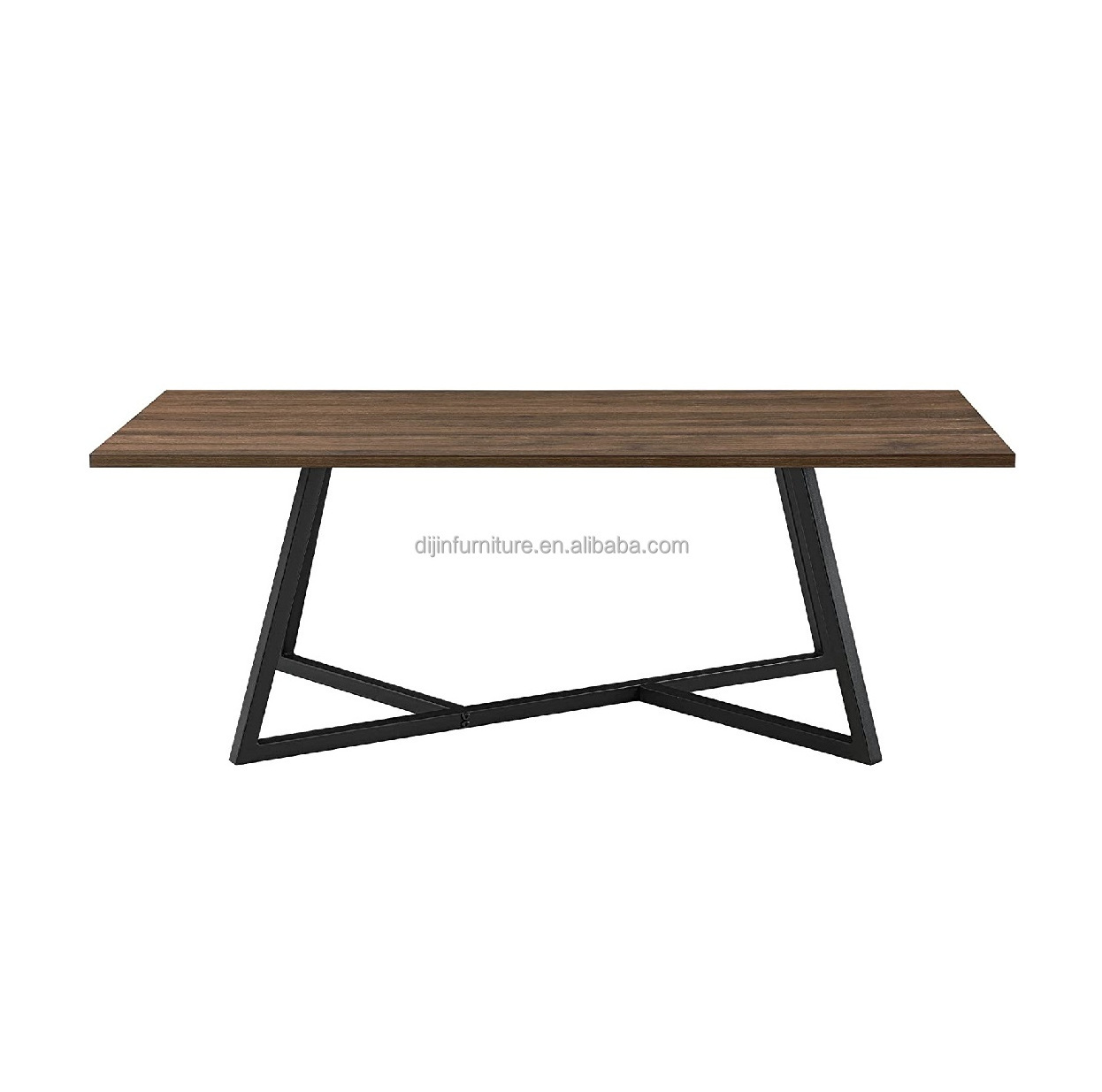 Cheap Simple Design Large Home Cafe Table MDF Top Living Room Furniture Coffee Table with Metal Legs