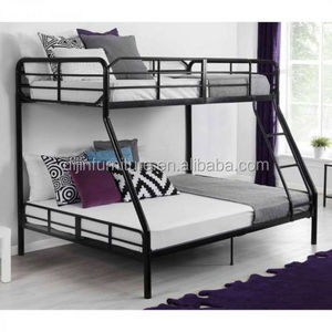 Black Bunk Bed Twin Over Full Metal Kids Bedroom Furniture