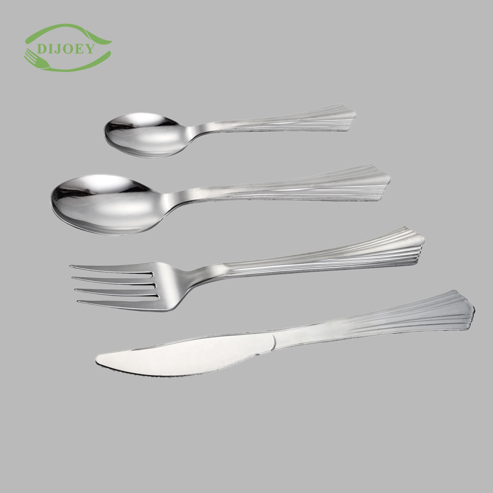 Hot selling bangkok thailand apple child different custom italian mexican best silver bulk modern plastic gold flatware