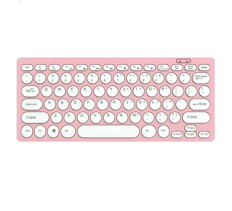 Fashion Mini Multimedia Button Game Keyboard DK500 Male Pink Color Ultra Thin Wired Keyboard