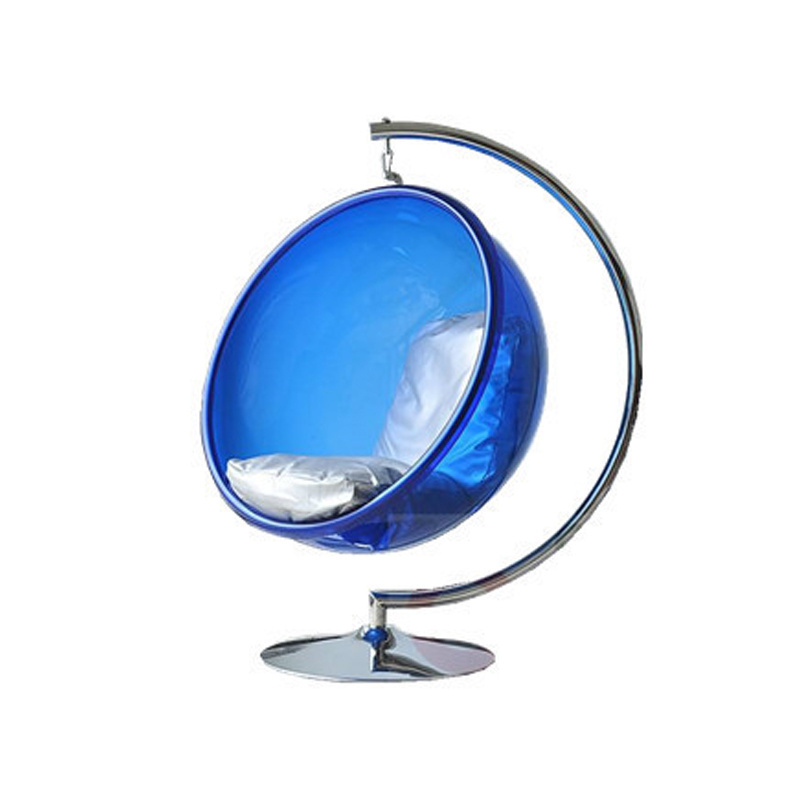 Modern Ball Hang Swing Chair For Bedroom Lounge Egg Shaped Indoor Outdoor Leisure Chair With Cushion