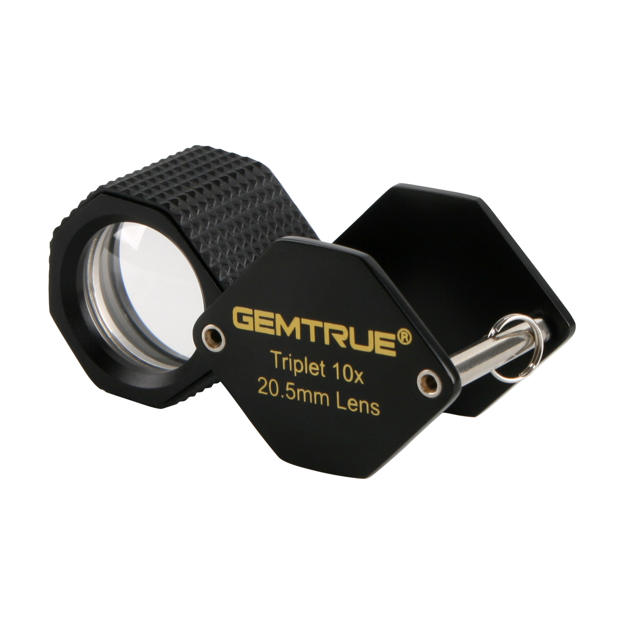 Wholesale Factory Price Loose Gem 10x Triplet Loupe Black Color Diamond 20.5mm Eye Lens Loupe Gemstone Magnifier