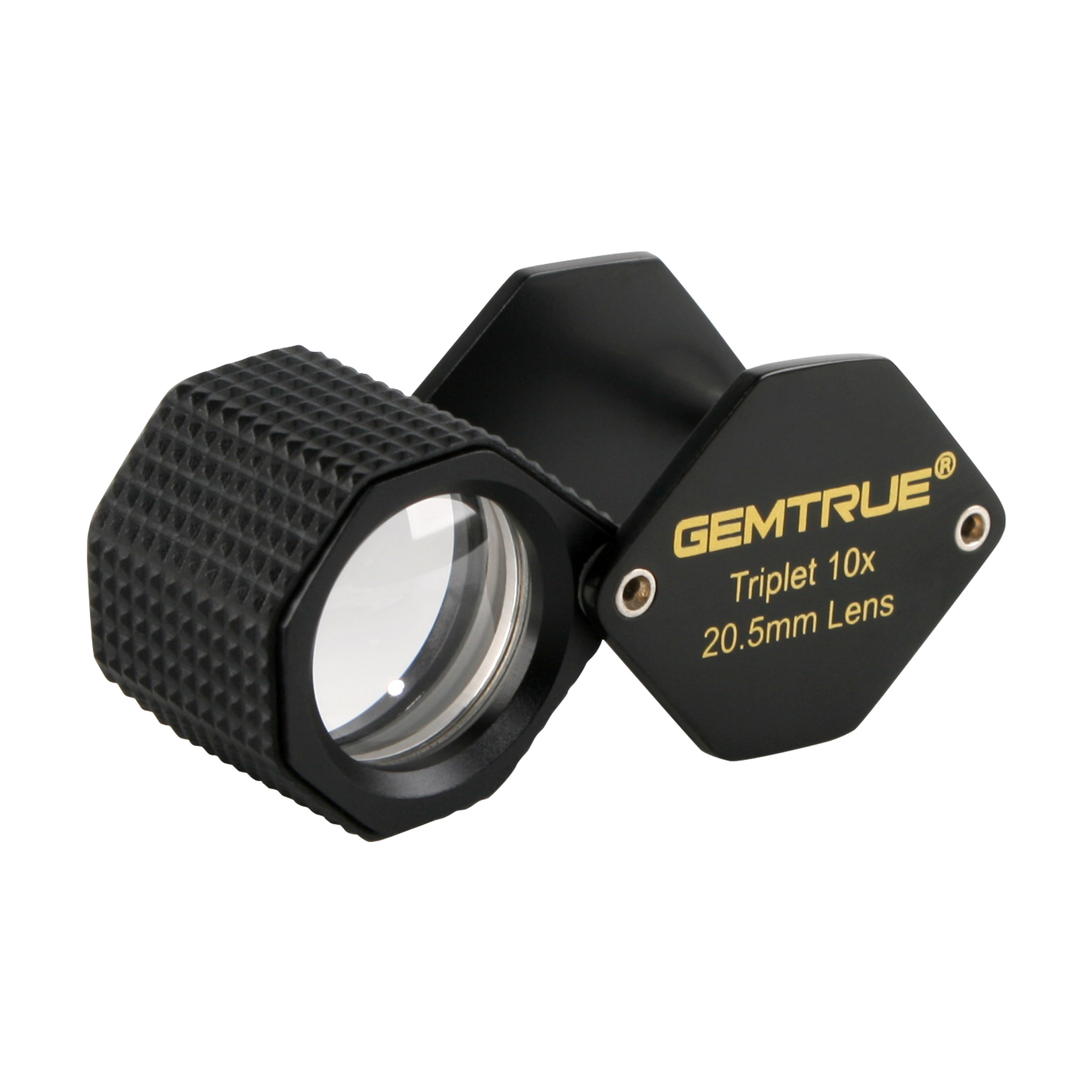 Wholesale Factory Price Loose Gem 10x Triplet Loupe Black Color Diamond 20.5mm Eye Lens Loupe Gemstone Magnifier