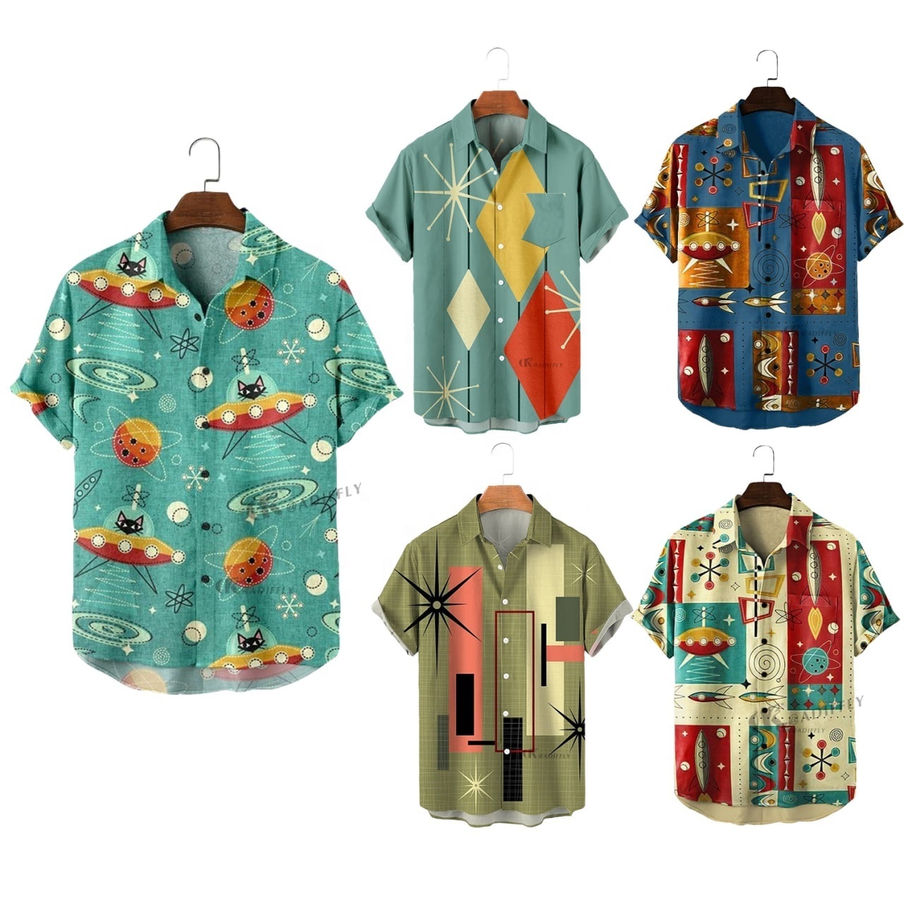 2024 Custom Aloha Resort  Fashion Mens Shirts Clothing Designer Men Summer Shirts Men Button Down Hawaiian Shirts