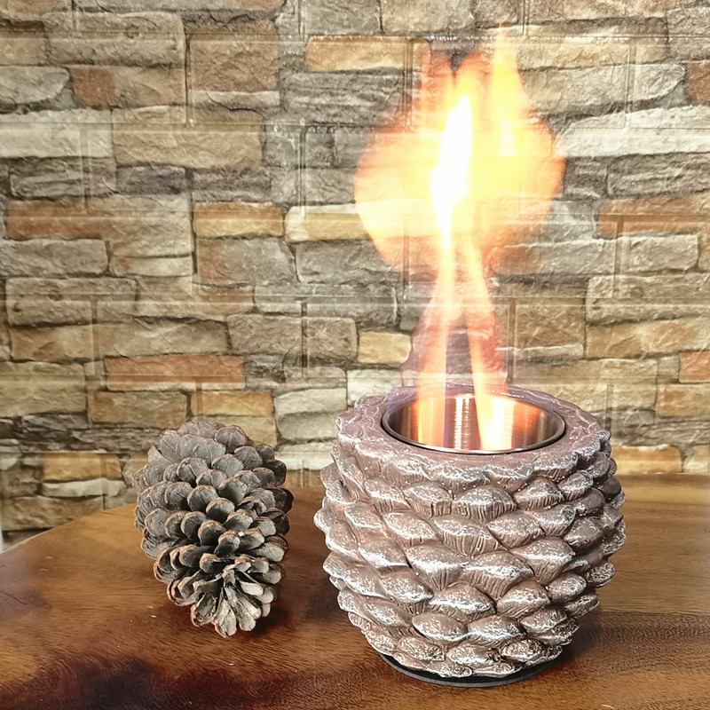 Premium Indoor portable fire bowl round tabletop Mini fireplace personal tabletop Fire Pit table top fireplace