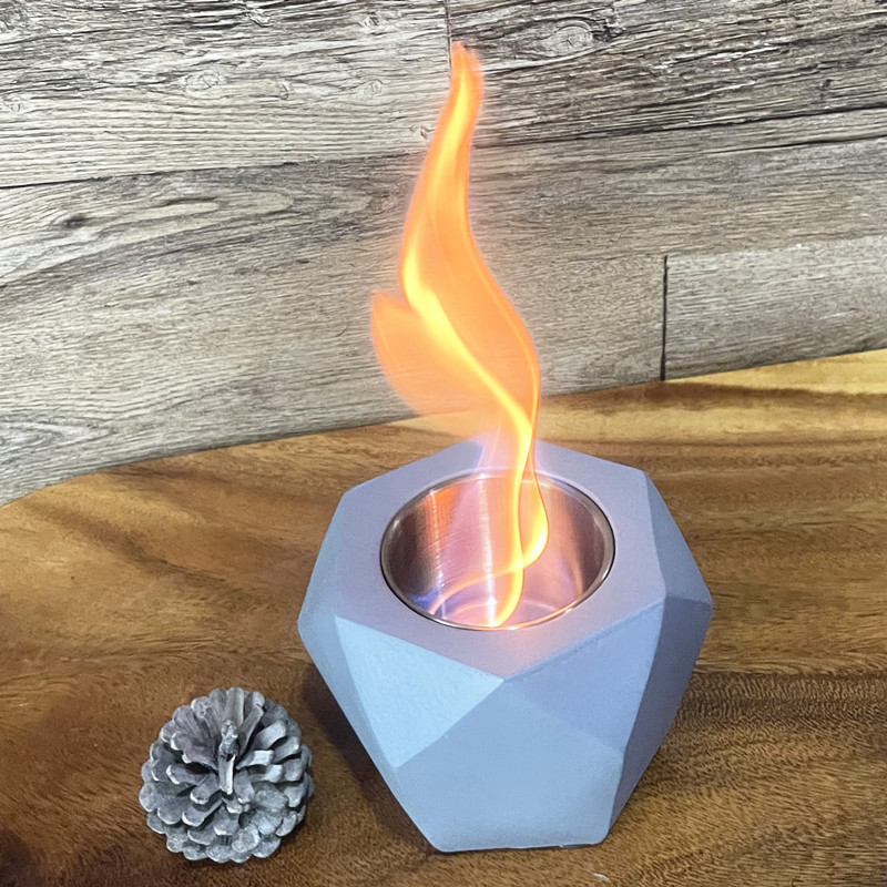 Rubbing Alcohol table Fireplace Bio Ethanol Fire Pit Mini Portable Concrete Fire Bowl Clean Burning Real Flame Tabletop Fire pit