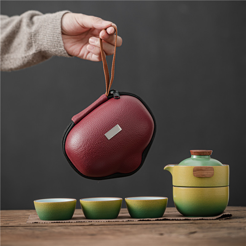 Crack cup portable travel single Japanese tea sets small portable outdoor tourism teapot kung fu tea cups