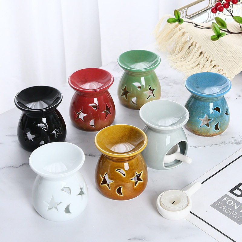 Ceramic Oil Burner Star moon Aroma Burners Assorted Wax Warmer Aromatherapy Holder Candle melt warmer Scented Diffuser