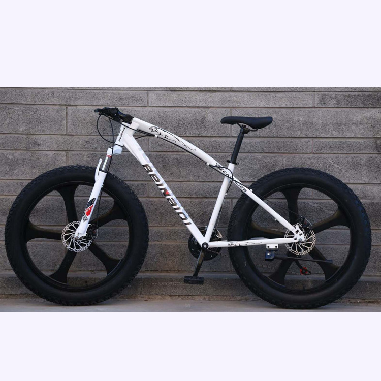 High carbon steel 26-inch 24-speed T4.0 tire disc brakes beach road bike custom bmx freestyle fixed gear bike