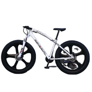 High carbon steel 26-inch 24-speed T4.0 tire disc brakes beach road bike custom bmx freestyle fixed gear bike