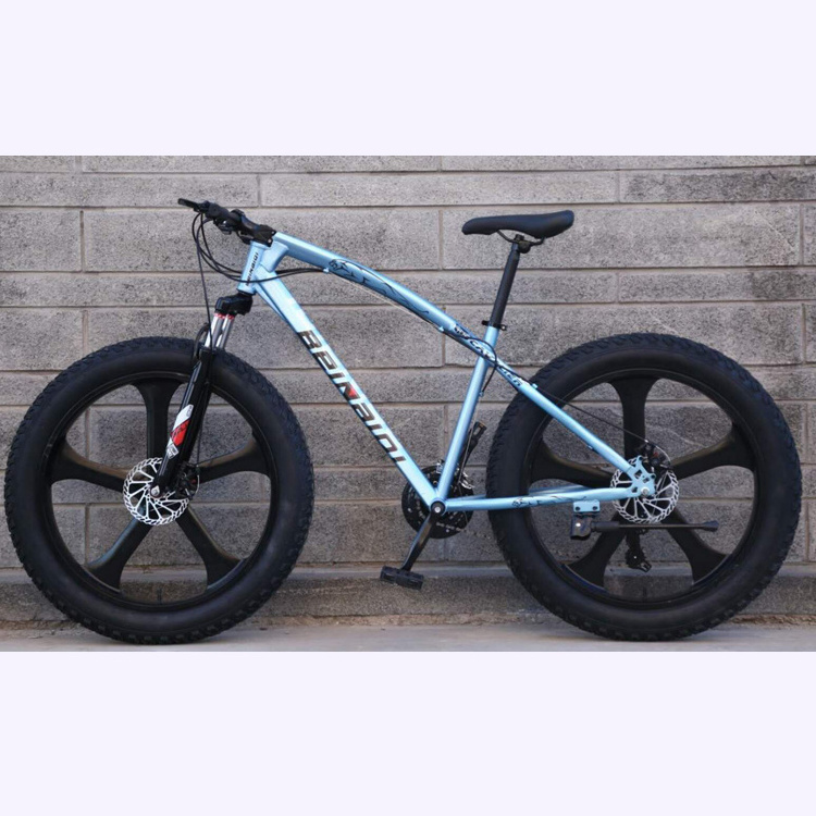 High carbon steel 26-inch 24-speed T4.0 tire disc brakes beach road bike custom bmx freestyle fixed gear bike