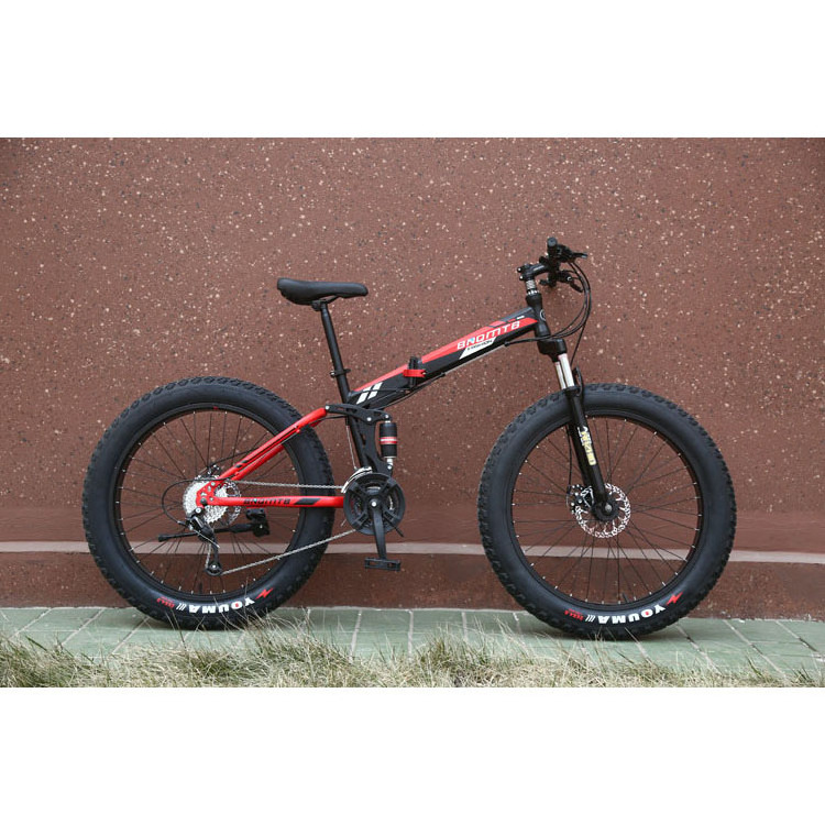 Folding 26 inch Mountain Bike Snow bike 4.0 fat Tire Beach Bike Men's Cycling Adult Speed mtb 24 inch