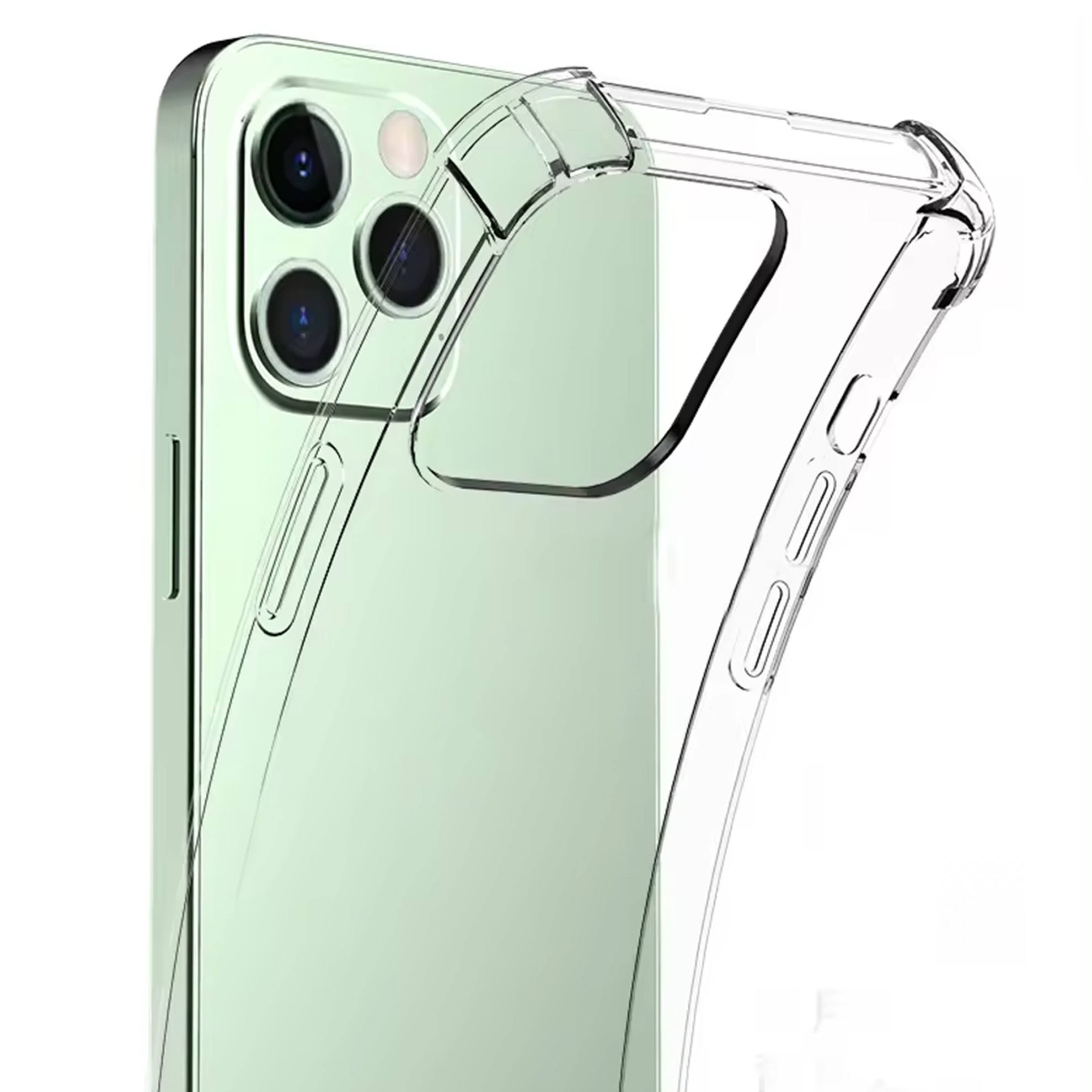 For Iphone 15 Case,Transparent Clear Shockproof Tpu Bumper Phone Case Back Cover For Iphone 15 14 13 12 Pro Max