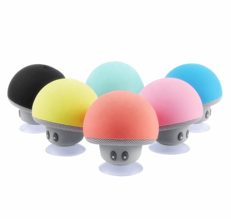 2023 Hot Selling Cute Mini Mushroom Wireless Portable Waterproof Shower BT speaker For Mobile Phone