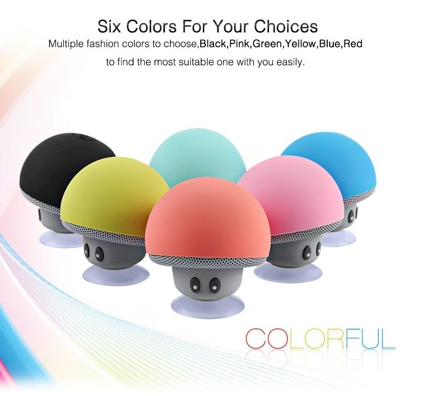 2023 Hot Selling Cute Mini Mushroom Wireless Portable Waterproof Shower BT speaker For Mobile Phone