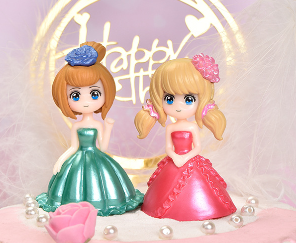 cake topper garden statue action figure toy miniature kawaii doll princess figurine