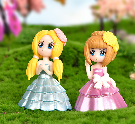 cake topper garden statue action figure toy miniature kawaii doll princess figurine