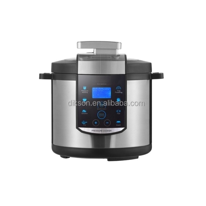 factory  touch imd Multipurpose Electric Pressure Cooker Pressure Cooker 6L Liter White LED HOT Steel Glass Stainless Time