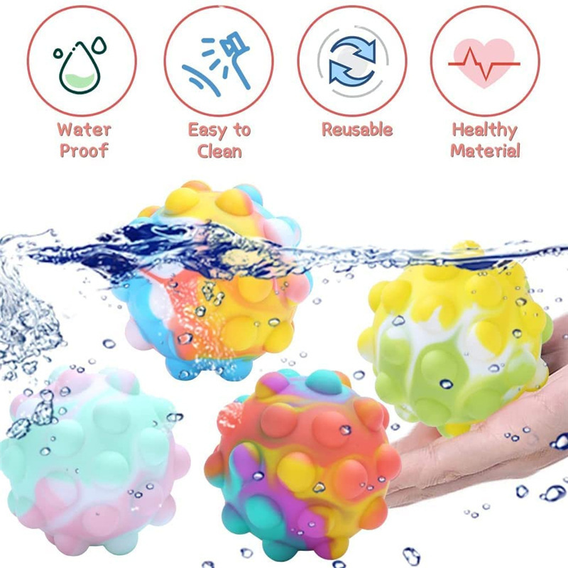 Poppers Its 3D Squeeze Anti-Pressure Pop Balls Push Bubble Its Sensory Toys Squishy Fidget Ball